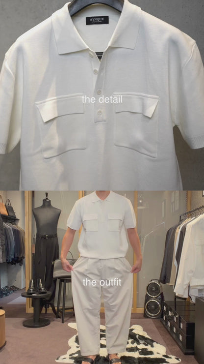 Double Pocket Knit Polo